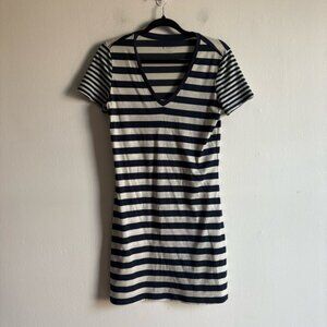 Icebreaker Sz S Strip Coastal Nautical Wool Casual Relaxed Dress